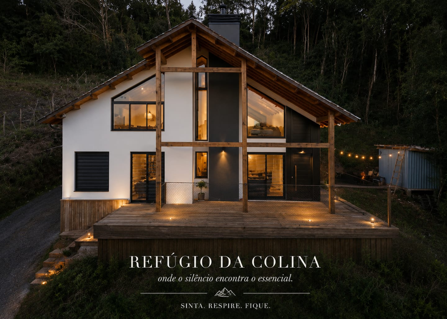Vista panorâmica da Casa Refúgio da Colina sobre Otávio Rocha